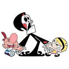 Billy and Mandy fighting over Grim.